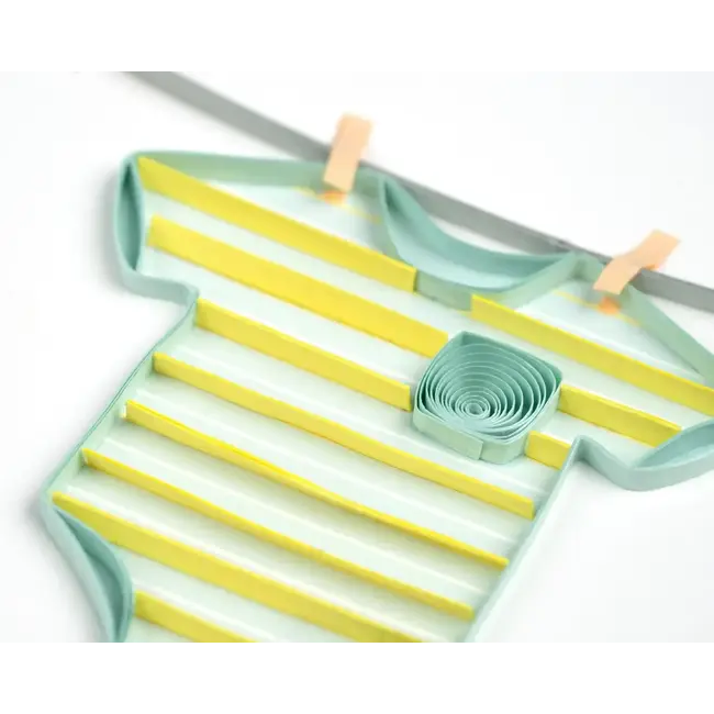Quilled Card - Baby Clothesline