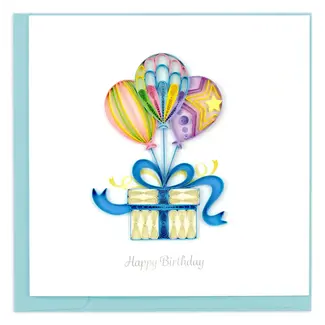 Vietnam Quilling Card - Birthday Balloon Surprise