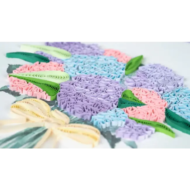 Quilling Card - Birthday Hydrangea Bouquet