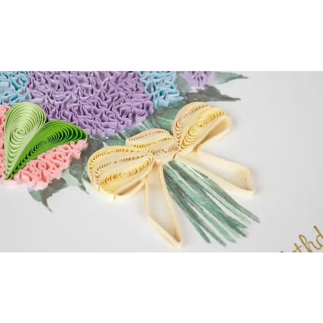 Quilling Card - Birthday Hydrangea Bouquet