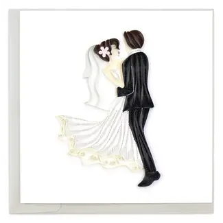 Vietnam Quilling Card - Dancing Bride & Groom