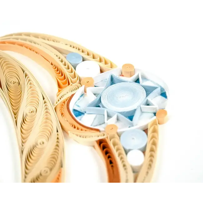 Quilled Card - Gold Wedding Rings