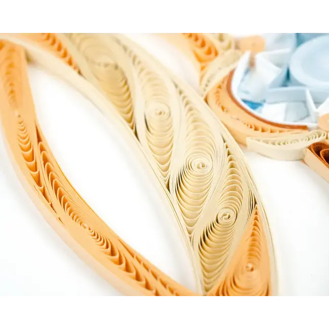 Quilled Card - Gold Wedding Rings
