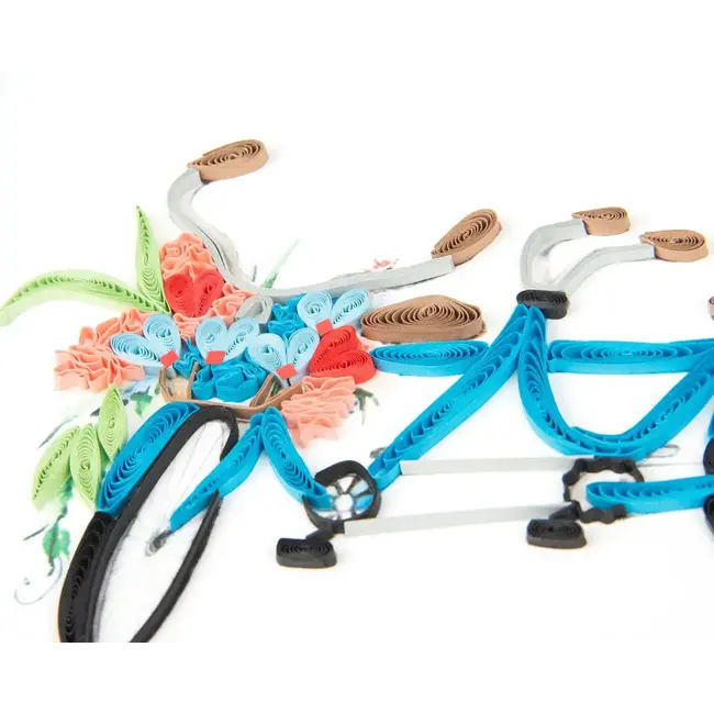 Quilled Card - Happy Anniversary Tandem Bicycle