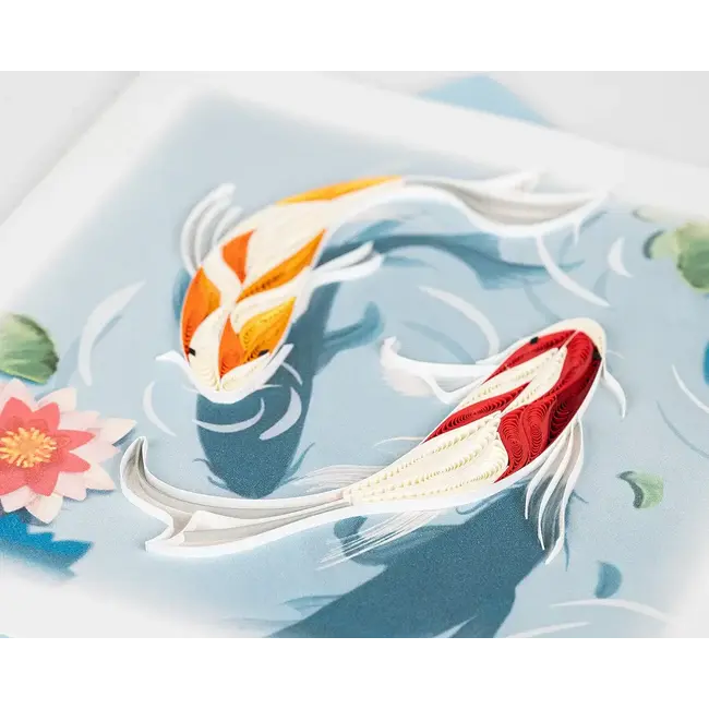 Quilled Card - Koi Fish Pond