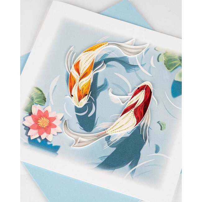 Quilled Card - Koi Fish Pond