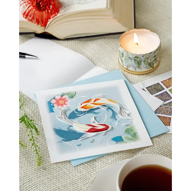 Quilled Card - Koi Fish Pond