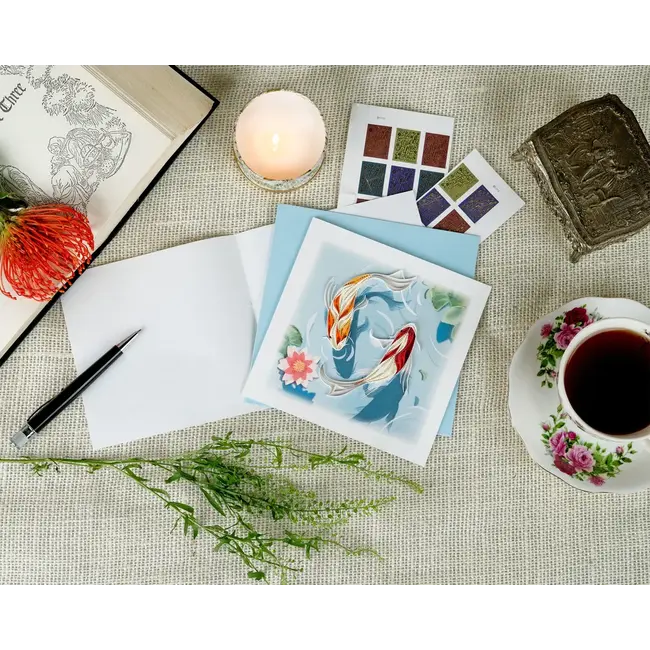 Quilling Card - Koi Fish Pond