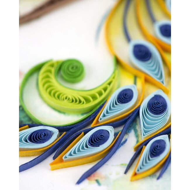 Quilling Card - Posing Peacock