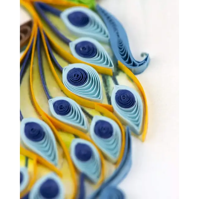 Quilled Card - Posing Peacock