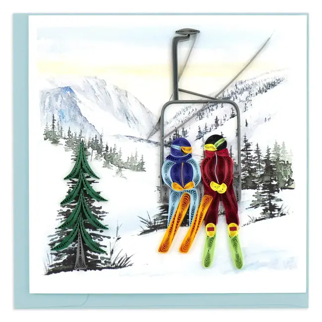 Quilled Card - Ski Lift