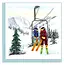 Vietnam Quilled Card - Ski Lift