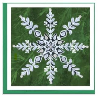 Vietnam Quilled Card - Snowflake On Pine Vietnam Quilled Card - Snowflake On Pine