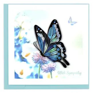 Vietnam Quilled Card - Sympathy Butterfly Vietnam Quilled Card - Sympathy Butterfly
