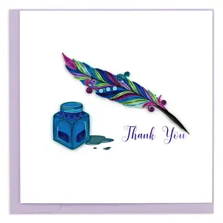 Vietnam Quilled Card - Thank You Quill & Ink