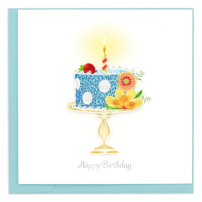 Quilled Card - Whimsical Birthday Cake
