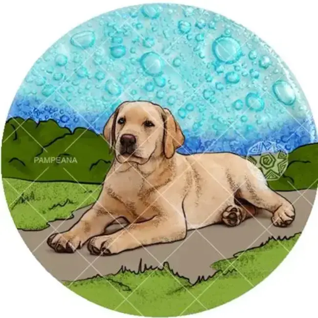 Fused Glass Ornament - Yellow Lab