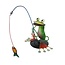 Indonesia Fishing Frog Metal Sculpture