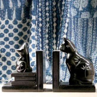India Cat & Mouse Palewa Stone Bookends India Cat & Mouse Palewa Stone Bookends
