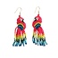 India Beaded Parrot Earrings