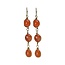 Triple Drop Carnelian Earrings