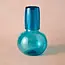 Bahr Blue Handblown Glass Carafe & Cup Set