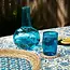 Bahr Blue Handblown Glass Carafe & Cup Set