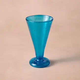 Egypt Sama Blue Handblown Cocktail Glass