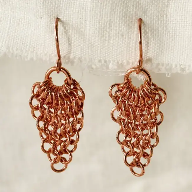 Alma Copper Waterfall Drop Earrings