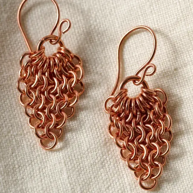 Alma Copper Waterfall Drop Earrings