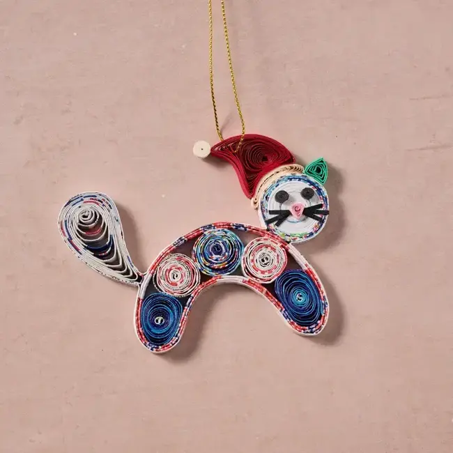 Cabo Quilled Cat Ornament