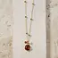 Ambar Glass Bead & Pearl Pendant Necklace