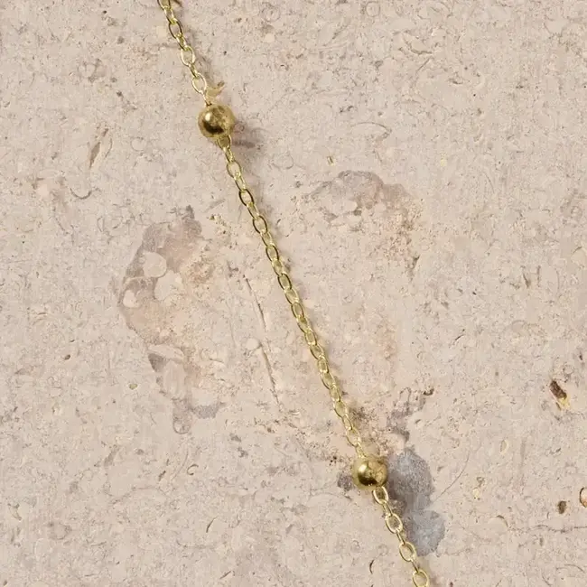 Ambar Glass Bead & Pearl Pendant Necklace