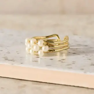 India Anek Pearl Bead Ring India Anek Pearl Bead Ring