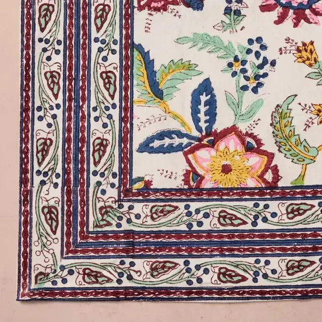 Zaina Floral Blockprint Napkin