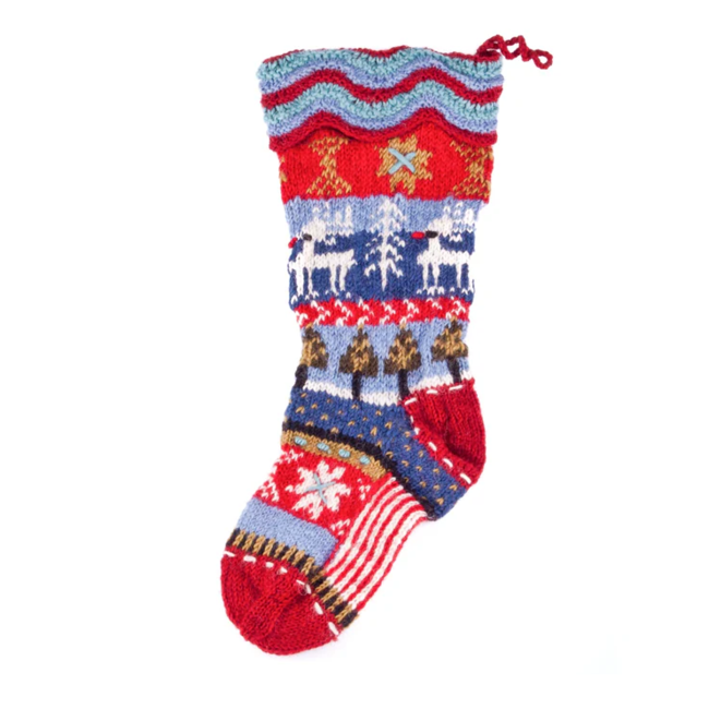 Knit Wool Christmas Stocking