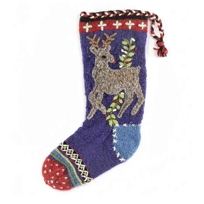 Knit Wool Christmas Stocking