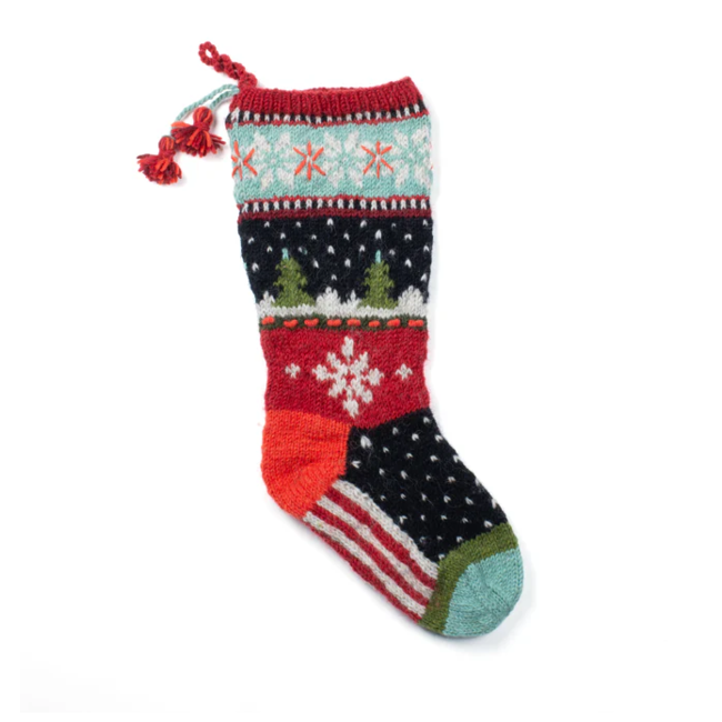 Christmas Stocking - Knit Wool