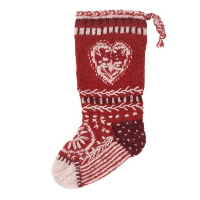 Christmas Stocking - Knit Wool