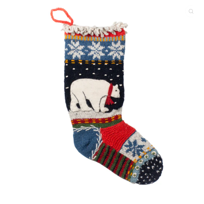 Christmas Stocking - Knit Wool