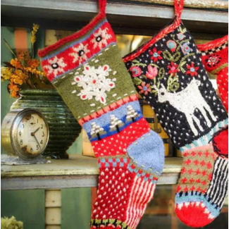 Nepal Christmas Stocking - Knit Wool