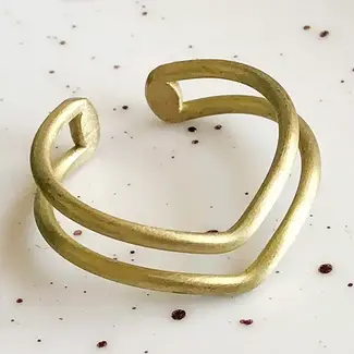 India Double V Ring - Gold