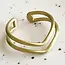 India Double V Ring - Gold