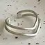India Double V Ring - Silver