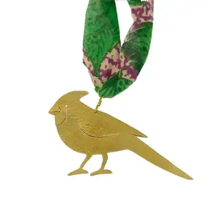 India CLEARANCE Brass Blue Jay Ornament