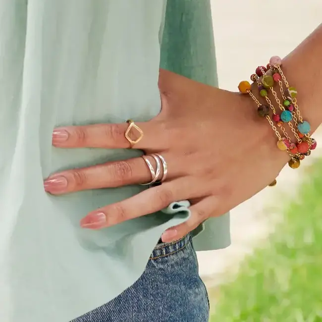 Linear X Ring - Silver