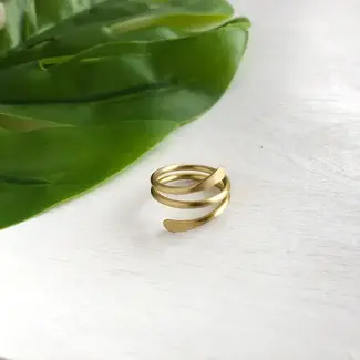 India Coiled Wrap Ring - Gold
