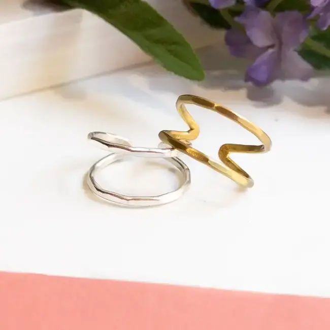 Open Arc Ring - Gold