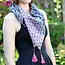 India CLEARANCE Ikat Patchwork Scarf - Gray