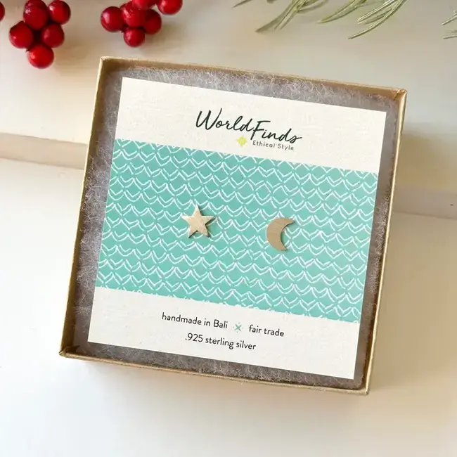 Star Sterling Silver Posts